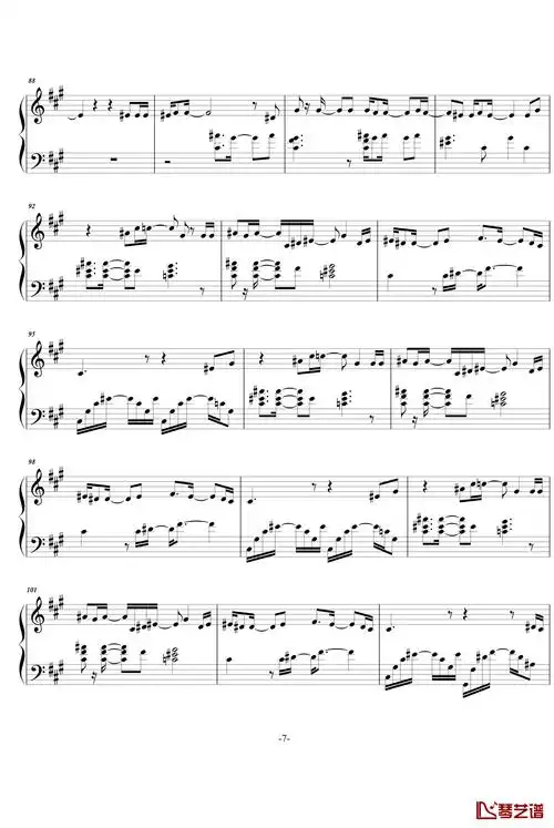 heal the world钢琴谱-迈克杰克逊7