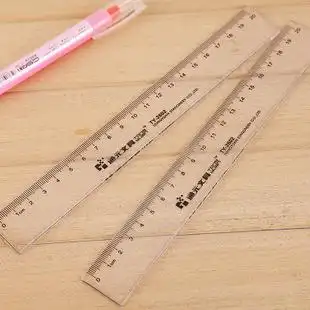 厂家直销小青蛙20cm直尺 透明塑料尺子 黑色刻度 办公考试必备
