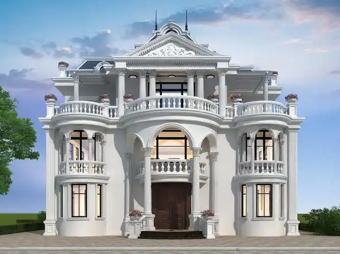 欧式三层别墅设计图"