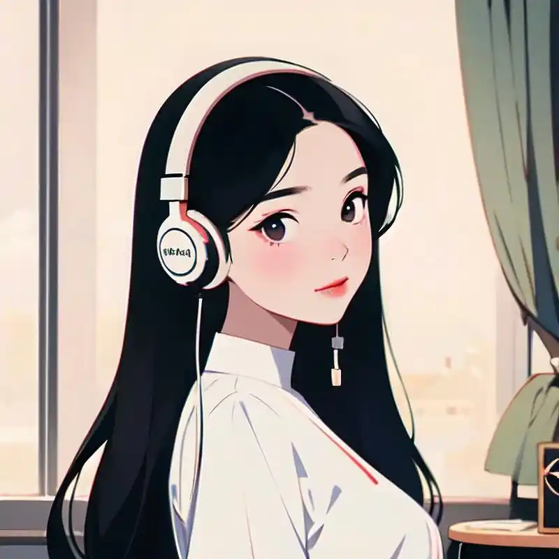 95 女生侧脸头像,戴耳机真美! 戴上耳机的那一刻,仿佛世界都安静了.