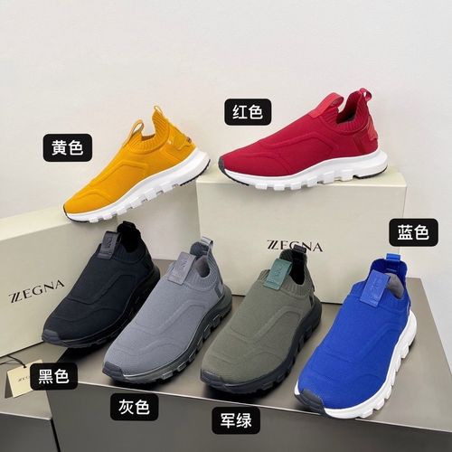zegna/杰尼亚男鞋techmerino羊毛尼龙混纺袜口式套穿运动鞋跑步鞋