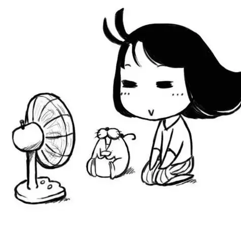 天气热的简笔画