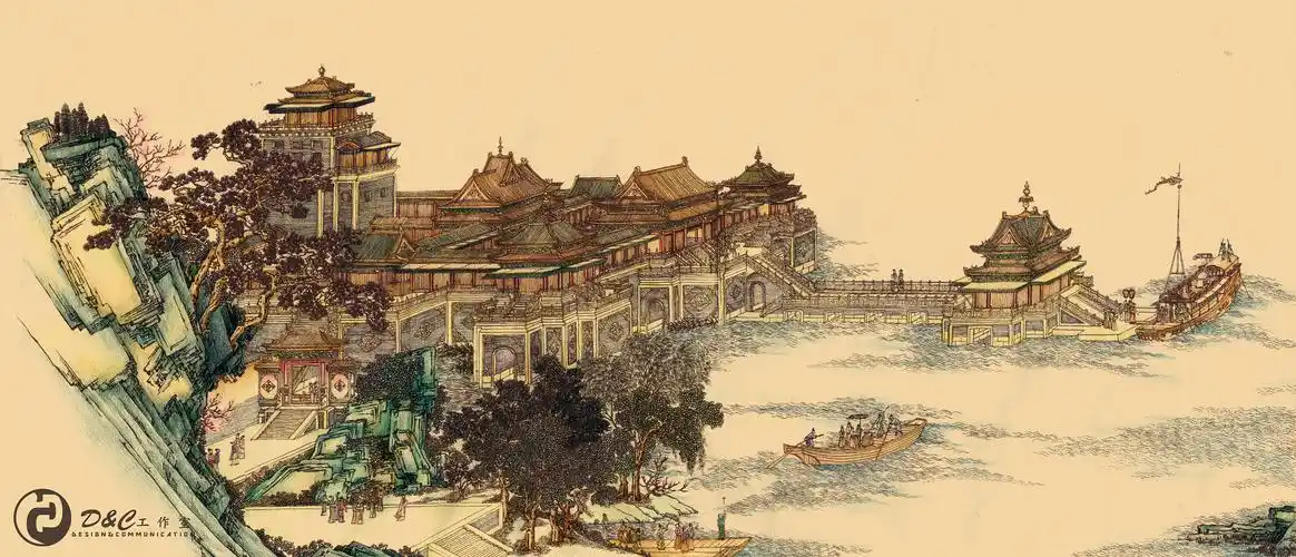 清明上河图临摹(彩铅上色)