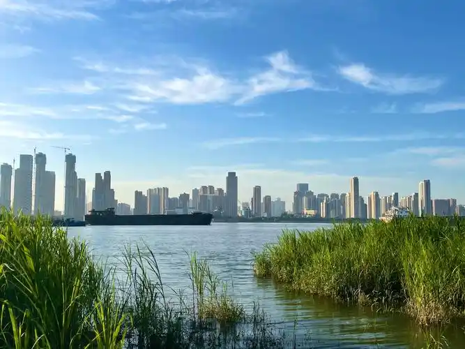 武汉长江江滩景色