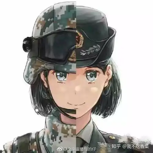 有没有动漫军人的图这样的
