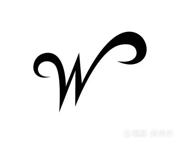 w字母标识业务模板矢量图标