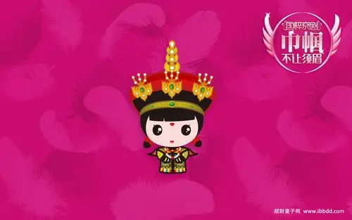 卡通图片,可爱美女,招财童子,卡通,玫红色,可爱,电脑壁纸,壁纸招财