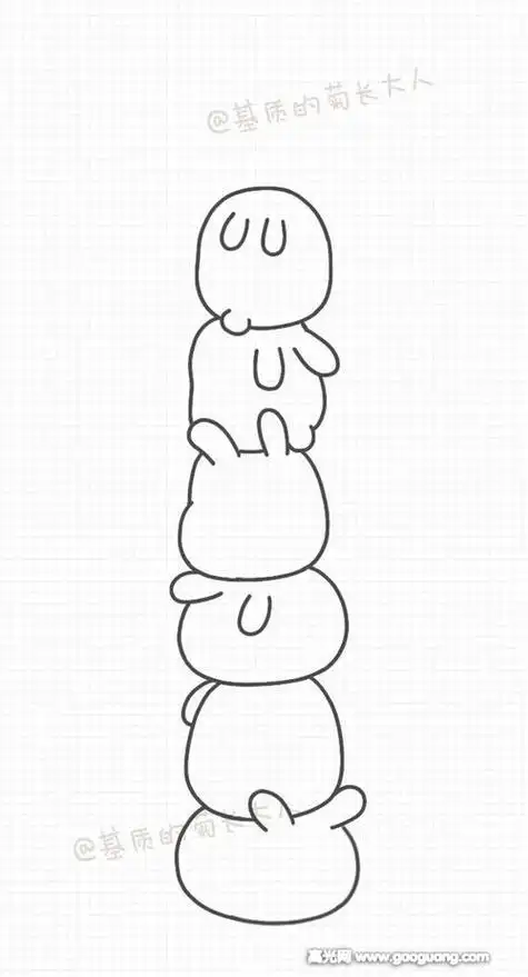 叠叠动物简笔画