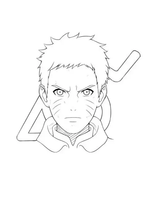 博人简笔画 火影忍者博人简笔画