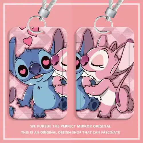 史迪仔安琪情侣滑盖卡套饭卡公交卡身份证件保护套门禁校园卡