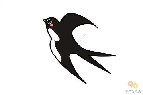 小燕子儿童画法简笔画彩色翅膀的燕子插画图片燕子是什么颜色呢cdr