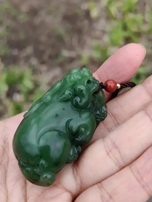 碧玉籽料貔貅新宠很趁手的手把件