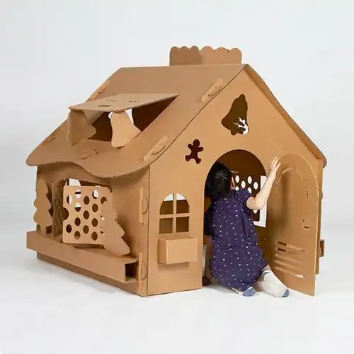 手工拼装纸箱城堡幼儿园小屋纸板瓦楞纸箱儿童diy儿童帐篷