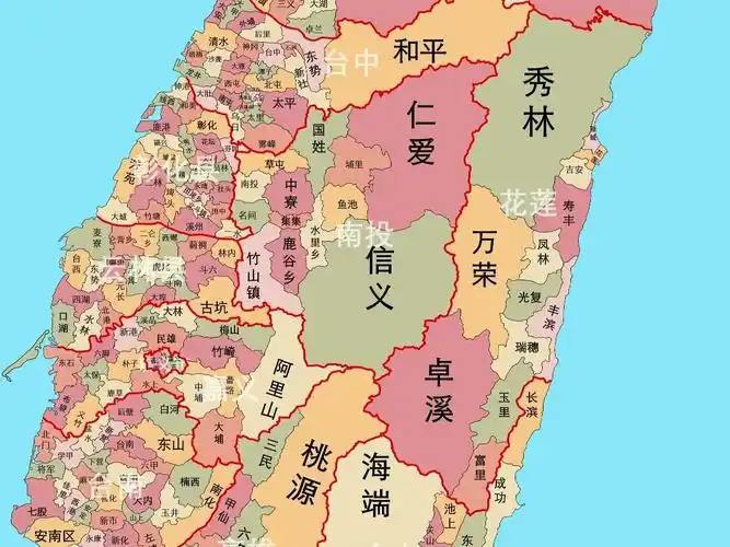 台湾省二级地图