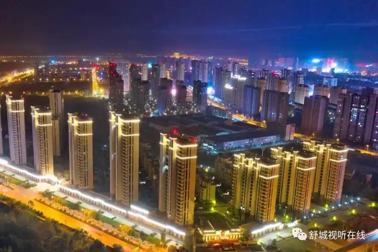 舒城国庆夜县城夜景美醉了