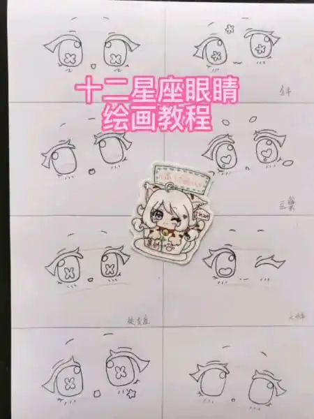 好看的眼睛今天更一下十二星座的眼睛绘画教程白羊金牛双子巨蟹处女座