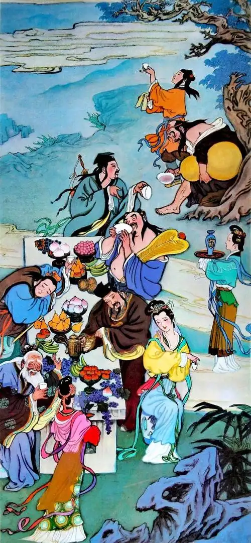 《八仙过海》绘画作品欣赏