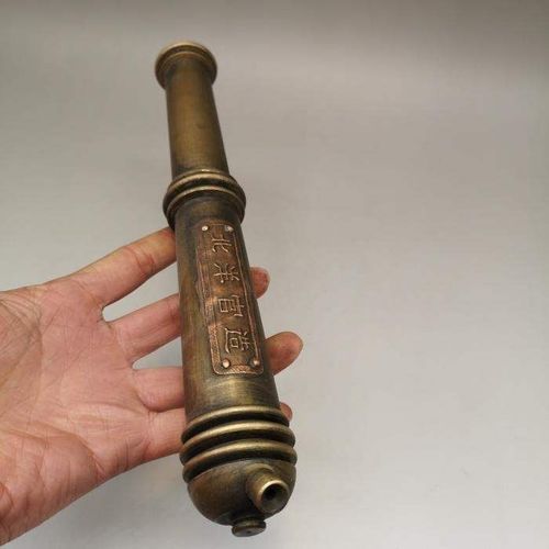 旧藏北洋官造火炮筒老式兵器仿古炮筒火铳铜制造家居装饰礼品铜器