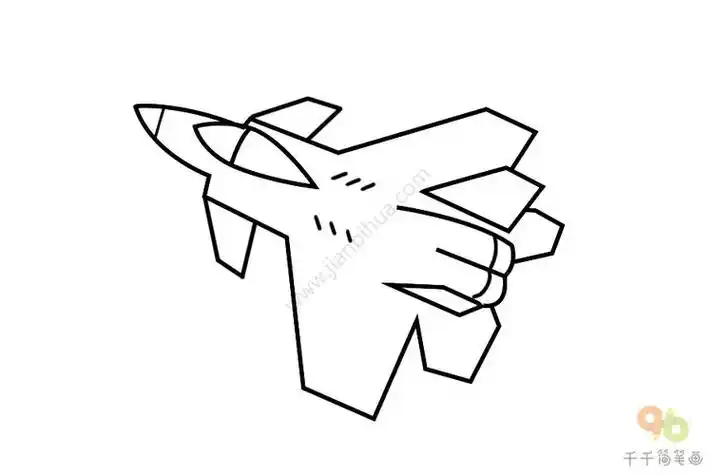 歼20战斗机简笔画