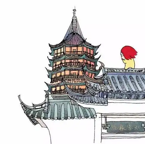 北塔报恩寺,离苏州博物馆不远,素有"吴中第一古刹"之称,是苏州历史最