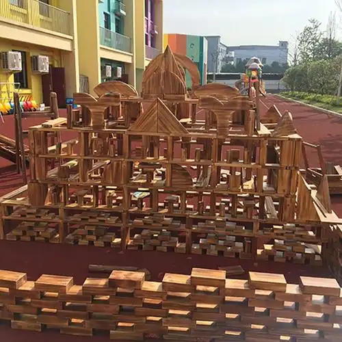 碳化积木 幼儿园户外搭建积木 安吉玩具建构积木