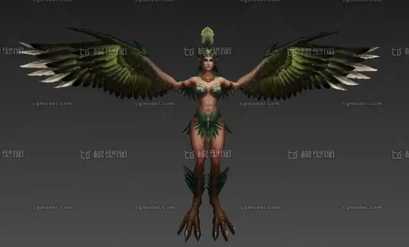 半人半兽   鹰身人   低模    半写实