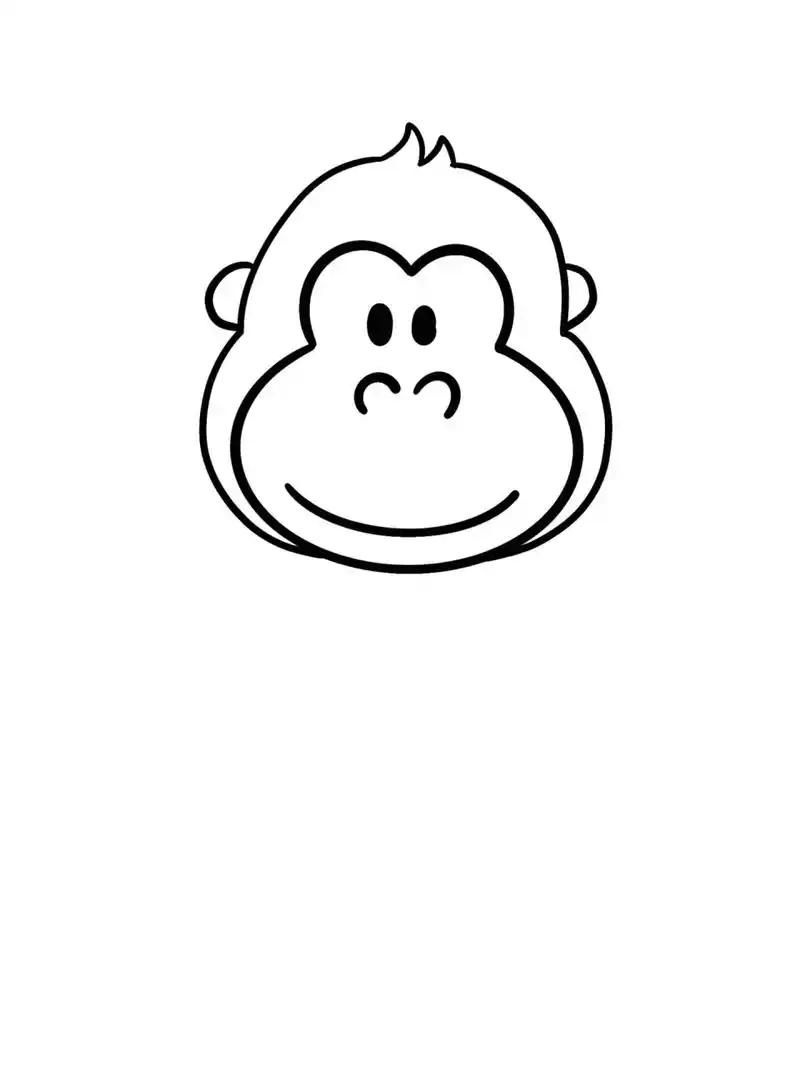 简笔画教程分享 大猩猩