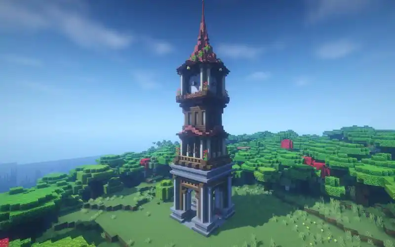 【minecraft】简单好看的小钟塔_哔哩哔哩_bilibili