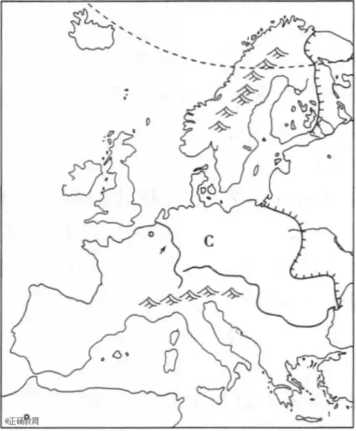 读"欧洲西部地形简图"(甲)和"欧洲西部气候