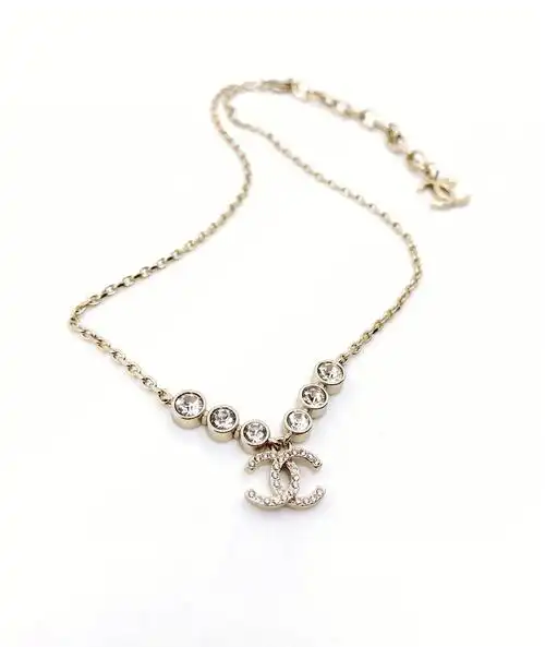 chanel 最新款9595钻项链  一致zp黄铜材质