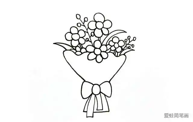 一束鲜花简笔画