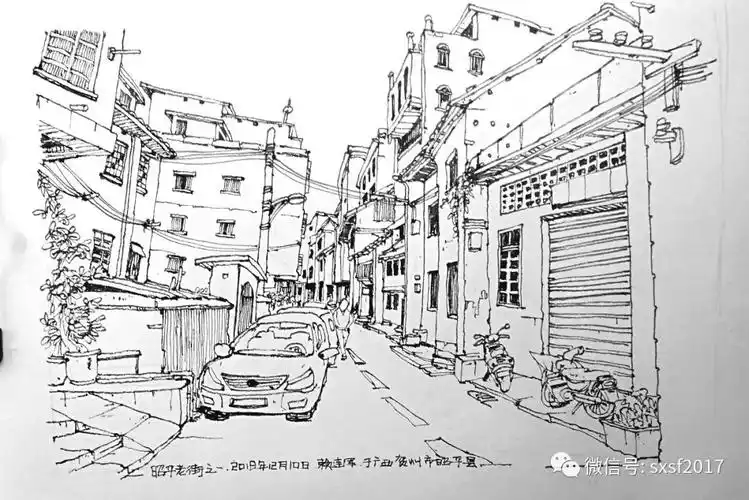 【风景速写】——老城区的街道系列(内有示范视频)