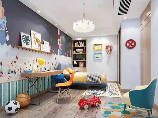 今天分享几套男孩房给大家|空间|家装设计|张美丽效果图 - 原创作品