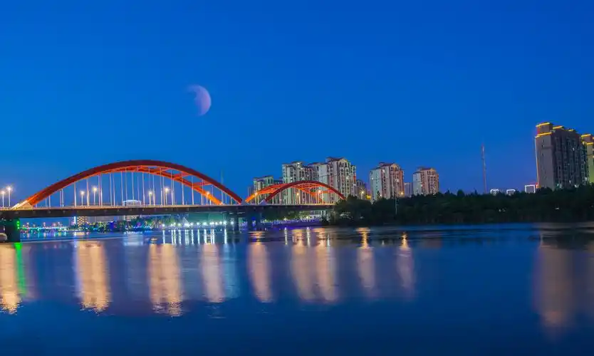 上一页 下一页 作品名称: 秀强大桥夜景  作品描述: 宿迁市  拍摄地点