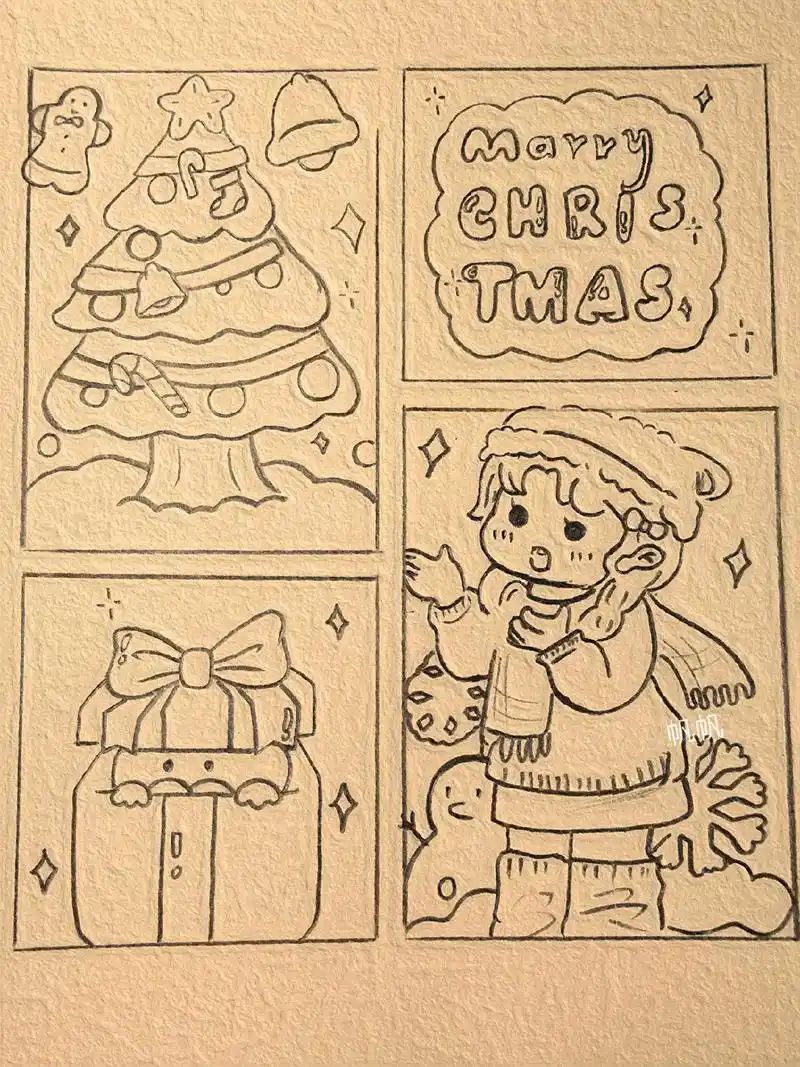 分镜插画‖小麻薯简笔画教程