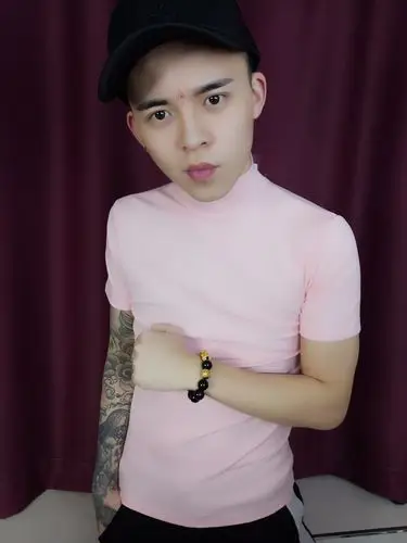 2020新款青少年男士短袖t恤社会人精神小伙修身潮流高领纯色半袖t