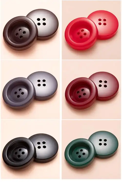 纽扣6颗彩色大衣风衣羽绒服通用男女女士大号纽扣
