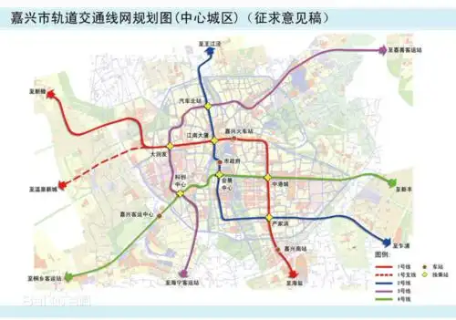 预计2020年前建成湖州轨道交通1号线,2号线. 2.嘉兴