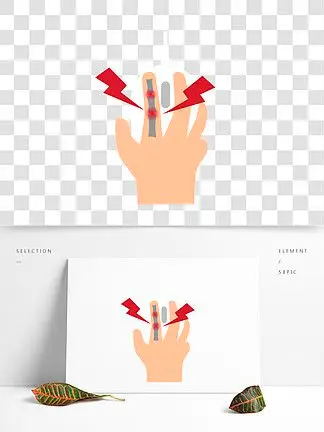 卡通受伤的手指矢量 i>素 /i> i>材 /i>