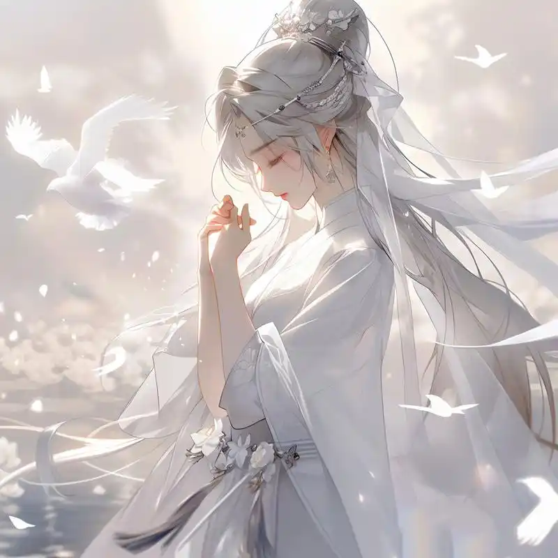 白色系,好仙呀,大爱!▏古风女生头像