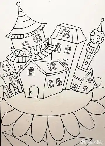 萌新艺术中心课程介绍——线描基础第一节《寻找你的神秘村庄》