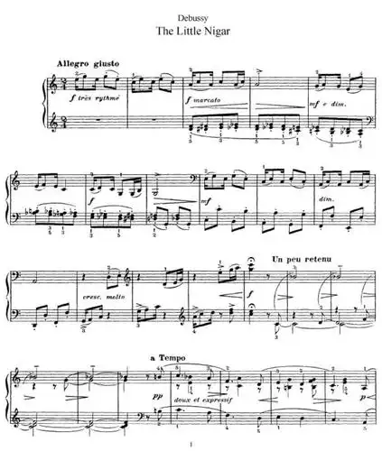 德彪西 - 小黑人 - 钢琴谱 - 环球钢琴网