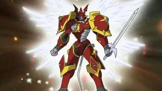 数码宝贝,红莲骑士兽究极完全体真红莲形态