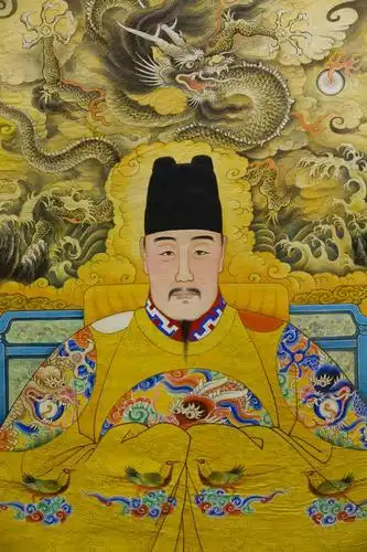 北京,十三陵,中国,亚洲,艺术,龙,文化遗产,艺术品,首都,黄色,竖,皇帝