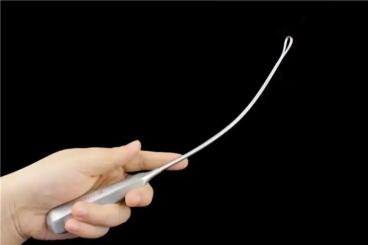 上海医疗器械厂 jz 金钟 软 可弯曲 柔性 医用 子宫刮匙 妇产科手术