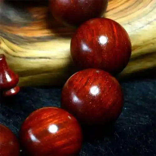 赞比亚血檀1.8手串沉水料小叶紫檀满金星金星文玩手链