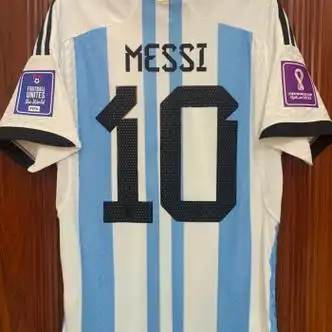 豆薇顶配2223阿根廷主场球衣球员版世界杯梅西球衣梅西签名球衣卡塔尔