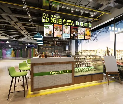 商场小型时尚饮品店