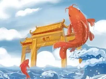 鲤鱼跳龙门图片来源网络
