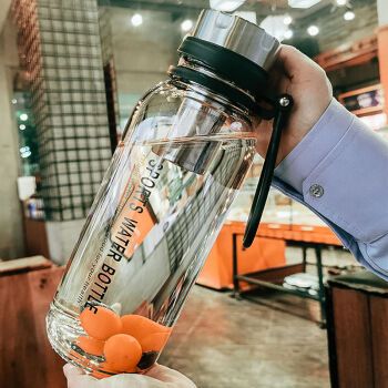 领跃腾信超大容量水杯特大号玻璃水杯家用泡茶杯男生高颜值夏天杯子